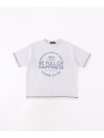 配色ステッチTシャツ COMME CA ISM コムサイズム トップス カットソー・Tシャツ ブルー ネイビー カーキグリーン[Rakuten Fashion]