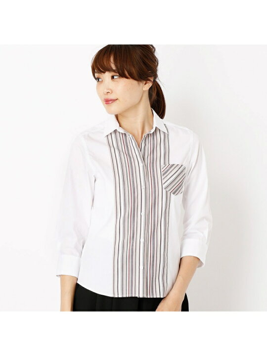 楽天市場】【SALE／70%OFF】ストライプ7分袖シャツ COMME CA ISM 