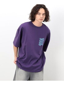 メッセージプリント半袖Tシャツ Purple&Yellow コムサイズム トップス カットソー・Tシャツ ブラック ホワイト オレンジ パープル[Rakuten Fashion]