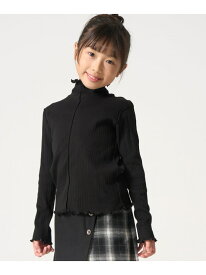 ランダムテレコハイネックカットソー COMME CA ISM コムサイズム トップス カットソー・Tシャツ ブラック ホワイト[Rakuten Fashion]