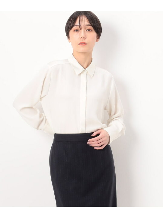 楽天市場】【SALE／37%OFF】プルエラバックサテン シャツ COMME CA