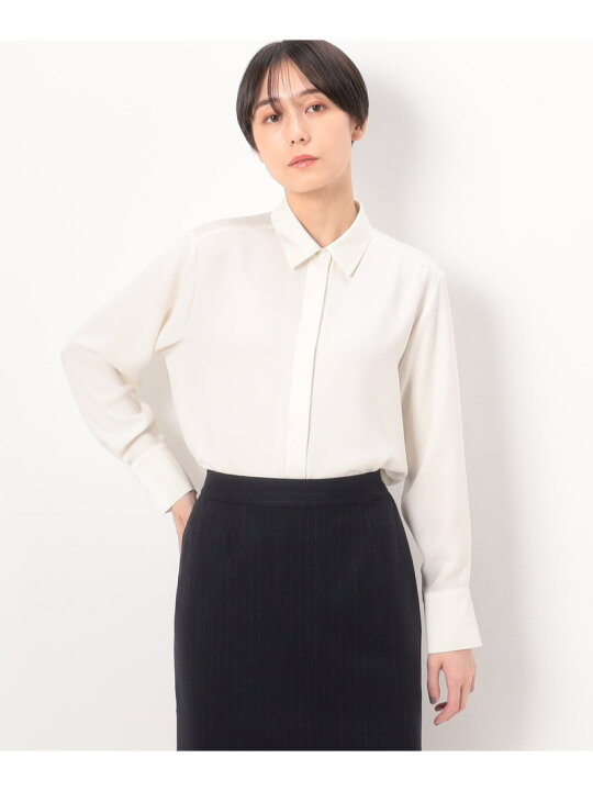 楽天市場】【SALE／37%OFF】プルエラバックサテン シャツ COMME CA 