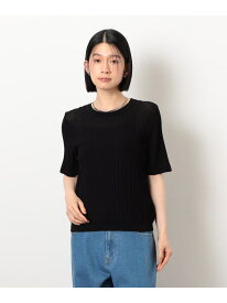 【SALE／30%OFF】ランダムシアーニット COMME CA ISM コムサイズム トップス ニット ホワイト ブラック【RBA_E】【送料無料】[Rakuten Fashion]