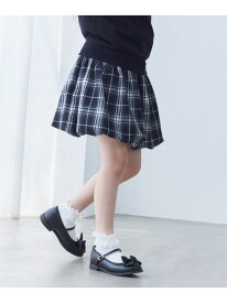 チェック バルーンスカート COMME CA ISM コムサイズム スカート ミニスカート ブラック[Rakuten Fashion]