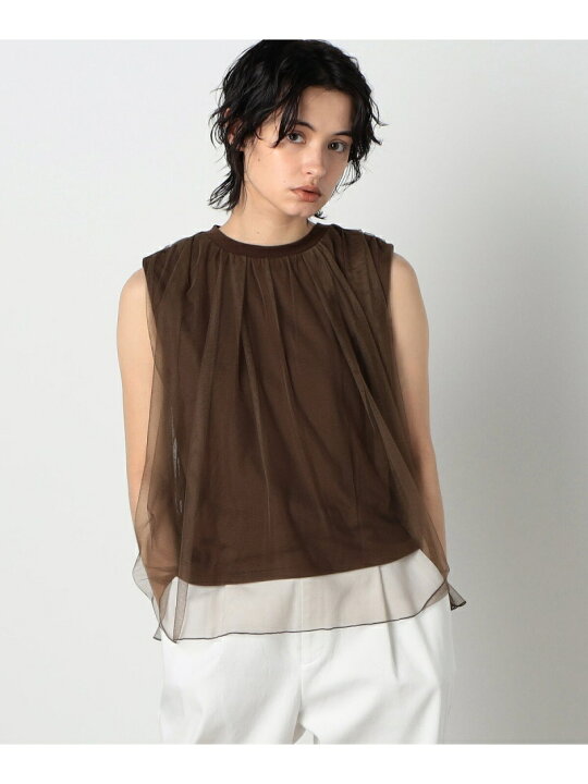楽天市場】【SALE／50%OFF】チュール ノースリーブブラウス COMME CA 