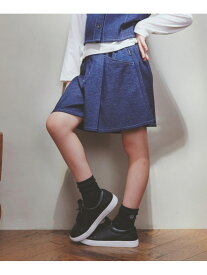 デニムライクストレッチ キュロットスカート COMME CA ISM コムサイズム スカート その他のスカート ネイビー[Rakuten Fashion]