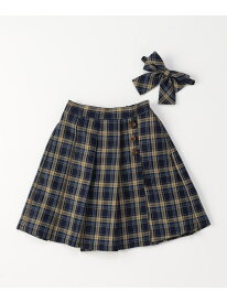 チェック キュロットスカート(140-160cm) COMME CA ISM コムサイズム スカート その他のスカート ネイビー【送料無料】[Rakuten Fashion]
