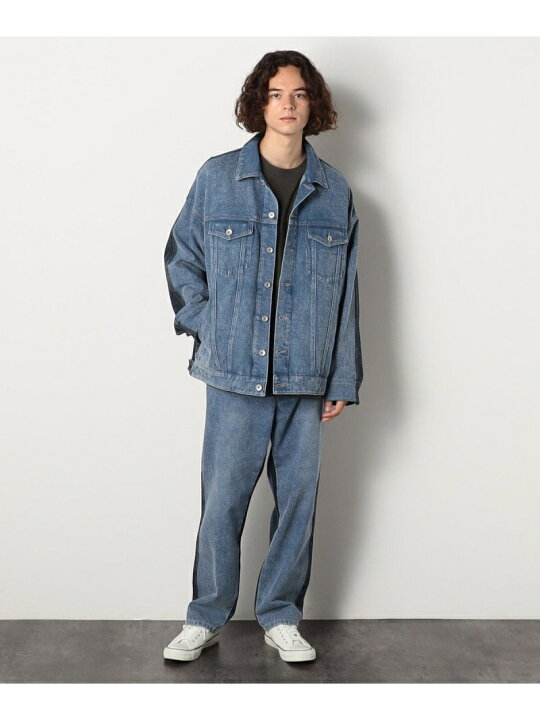 楽天市場】【SALE／40%OFF】ツートーンデニムGジャン Purple&Yellow 