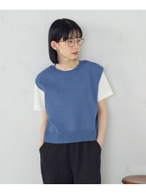 【SALE／10%OFF】ニットベスト COMME CA ISM コムサイズム トップス ベスト・ジレ ベージュ グレー ブラック ブルー【RBA_E】[Rakuten Fashion]