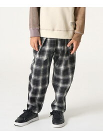 【SALE／40%OFF】オンブレーチェック ワイドテーパードパンツ COMME CA ISM コムサイズム パンツ スラックス・ドレスパンツ ブラック【RBA_E】[Rakuten Fashion]