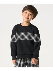 【SALE／14%OFF】オンブレーチェック使い 長袖トレーナー COMME CA ISM コムサイズム トップス スウェット・トレーナー ブラック ホワイト【RBA_E】[Rakuten Fashion]