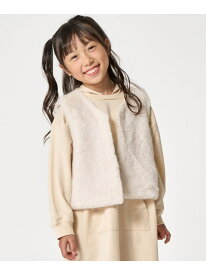 フェイクファー ベスト COMME CA ISM コムサイズム トップス ベスト・ジレ ホワイト[Rakuten Fashion]