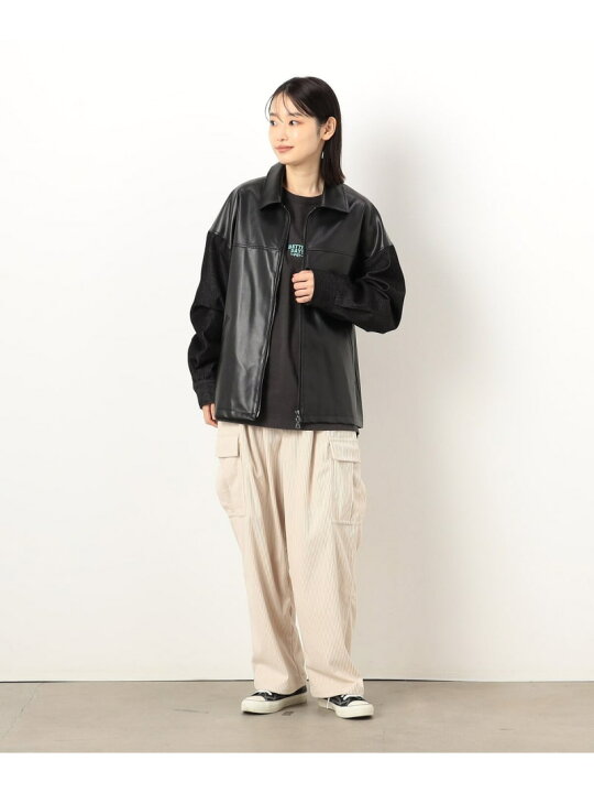 楽天市場】【SALE／55%OFF】合成皮革 ジップアップ ブルゾン 