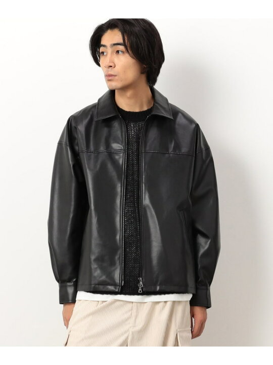 楽天市場】【SALE／55%OFF】合成皮革 ジップアップ ブルゾン 