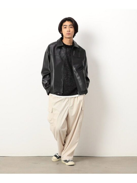 楽天市場】【SALE／55%OFF】合成皮革 ジップアップ ブルゾン 