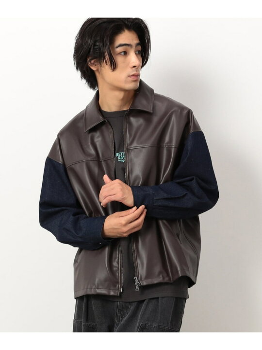 楽天市場】【SALE／55%OFF】合成皮革 ジップアップ ブルゾン 