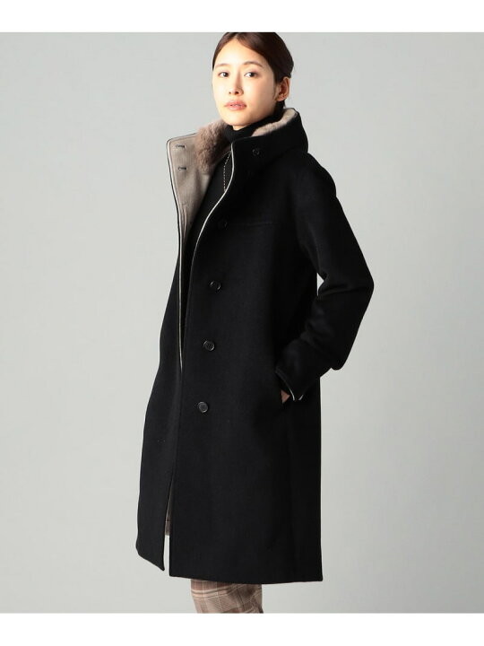 楽天市場】【SALE／14%OFF】アンゴラウール スタンドフーテッドコート 