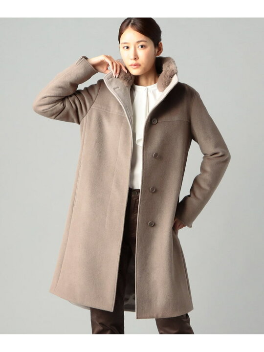 楽天市場】【SALE／14%OFF】アンゴラウール スタンドフーテッドコート 