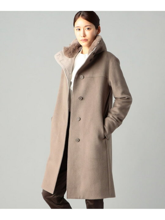 楽天市場】【SALE／22%OFF】アンゴラウール スタンドフーテッドコート 