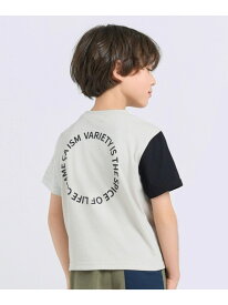 サークルプリント 半袖Tシャツ COMME CA ISM コムサイズム トップス カットソー・Tシャツ ホワイト ブルー ブラック グレー[Rakuten Fashion]