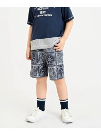 バンダナ柄プリント ハーフパンツ COMME CA ISM コムサイズム パンツ その他のパンツ ベージュ ネイビー[Rakuten Fashion]