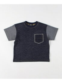 【SALE／55%OFF】デニム調ジャージー ポケット付きTシャツ COMME CA ISM コムサイズム トップス カットソー・Tシャツ ブルー ネイビー【RBA_E】[Rakuten Fashion]