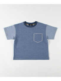 【SALE／50%OFF】デニム調ジャージー ポケット付きTシャツ COMME CA ISM コムサイズム トップス カットソー・Tシャツ ブルー ネイビー【RBA_E】[Rakuten Fashion]