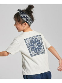 【SALE／37%OFF】バンダナ柄プリント 半袖Tシャツ COMME CA ISM コムサイズム トップス カットソー・Tシャツ ホワイト ネイビー【RBA_E】[Rakuten Fashion]