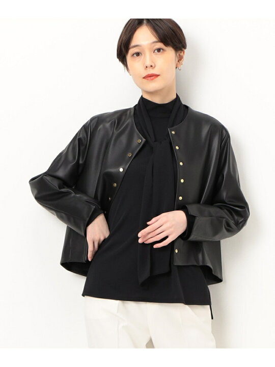 楽天市場】【SALE／60%OFF】[ TALLサイズ ] フェイクレザー メタル釦 