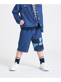 デニムライクストレッチ ハーフパンツ COMME CA ISM コムサイズム パンツ その他のパンツ ブルー[Rakuten Fashion]