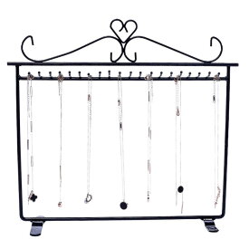 ネックレス ハンガー アクセサリー スタンド ディスプレイ 20ホック 大型 店舗 アンティーク ディスプレイ 引っかけ 販売 首飾り アクセ アクセサリー アンティーク調 掛け ハート フック ペンダント 便利 保管 収納 可愛い 家具 展示 店舗 送料無料