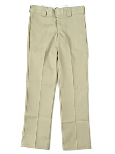 DICKIES FLAT FRONT SLIM WORK PANTS-MILITARY KHAKI�yWP873-KH-KHAKI-KH�z