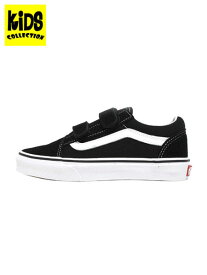 【KIDS】VANS KIDS OLD SKOOL V BLACK/TRUE WHITE【VN000VHE6BT-BLACK】