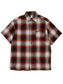 CALTOP FL PLAID S/S SHIRT RED/WHITE【CT-2000FS-RDWH-RED】