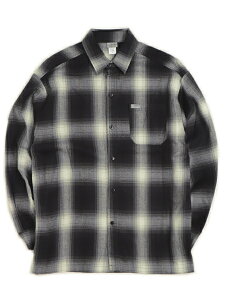yzCALTOP FL PLAID L/S SHIRT BLACK/IVORYyCT-2000FL-BKIV-BLACKz