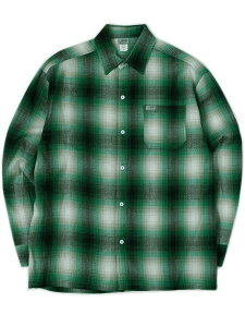 yzCALTOP FL PLAID L/S SHIRT GREEN/WHITEyCT-2000FL-GRWH-GREENz