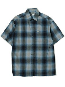 CALTOP FL PLAID S/S SHIRT SKY BLUE/GREYyCT-2000FS-SBGY-LIGHT BLUEz
