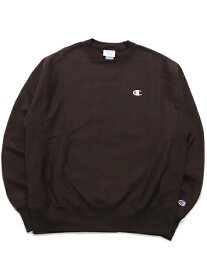 CHAMPION REVERSE WEAVE CREW-PURPLE PEBBLE【GF70Y06145PBT-DARK BROWN】