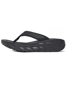HOKA ONE ONE ORA RECOVERY FLIP BLACK/DARK GULL GRAY【1099675-BDGGR-BLACK】