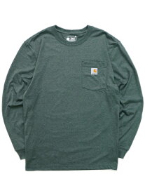 【SALE】CARHARTT L/S WORKWEAR POCKET TEE-ELM HEATHER【K126-354-CHARCOAL】