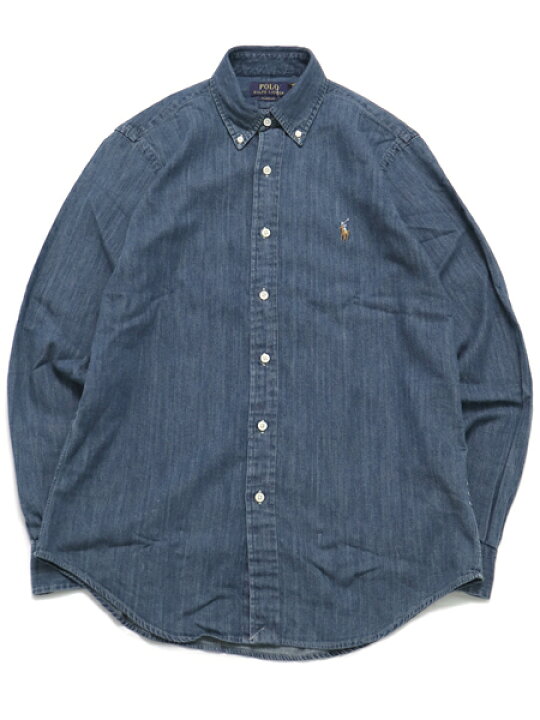 楽天市場】【送料無料】POLO RALPH LAUREN CLASSIC FIT DENIM BD SHIRT 