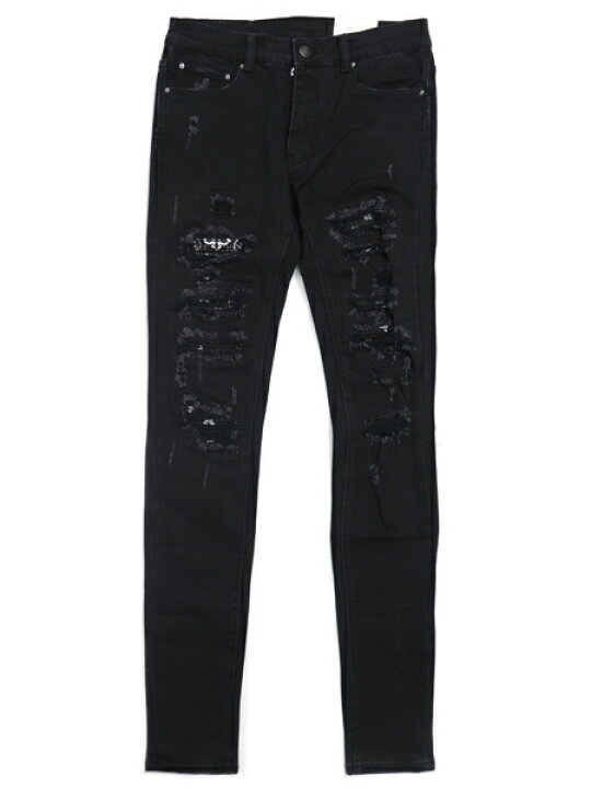 楽天市場】【送料無料】mnml X165 PAISLEY STRETCH DENIM BLACK/BLACK 