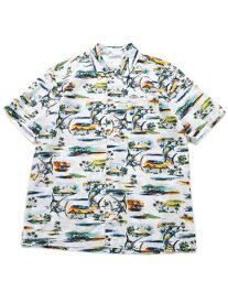 【SALE】COLUMBIA TROLLERS BEST SS SHIRT-WATERCOLOR ISLAND【FM7011-121-WHITE】