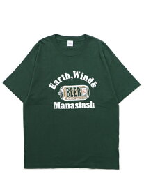 【SALE】MANASTASH BEER TEE【7123069-077-DARK GREEN】