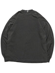 LOS ANGELES APPAREL 6.5oz GARMENT DYED CREW L/S TEE-V.BLACK�y1807GD-VBK-BLACK�z