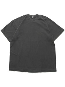 LOS ANGELES APPAREL 6.5oz GARMENT DYED CREW TEE-VINTAGE BLK�y1801GD-VBK-BLACK�z