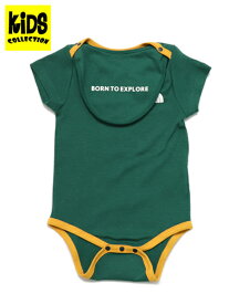 【SALE】【KIDS】THE NORTH FACE BABY S/S ROMPERS & 2P BIB【NTB12202-EV-KELLY GREEN】