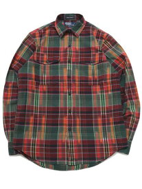 【SALE】【送料無料】POLO RALPH LAUREN CLASSIC FIT INDIAN MADRAS L/S SHIRT【710890448001-D-RED】