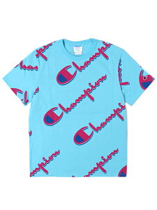 �yMEGA SALE�zCHAMPION AOP HERITAGE TEE-DROPSHADOW SCRIPT B.HRZ�yT1919S-5FB-LIGHT BLUE�z