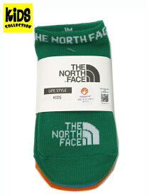 【KIDS】THE NORTH FACE KIDS ANKLE 3P SOCKS GREEN MULTI【NNJ82310-MG-MIX】